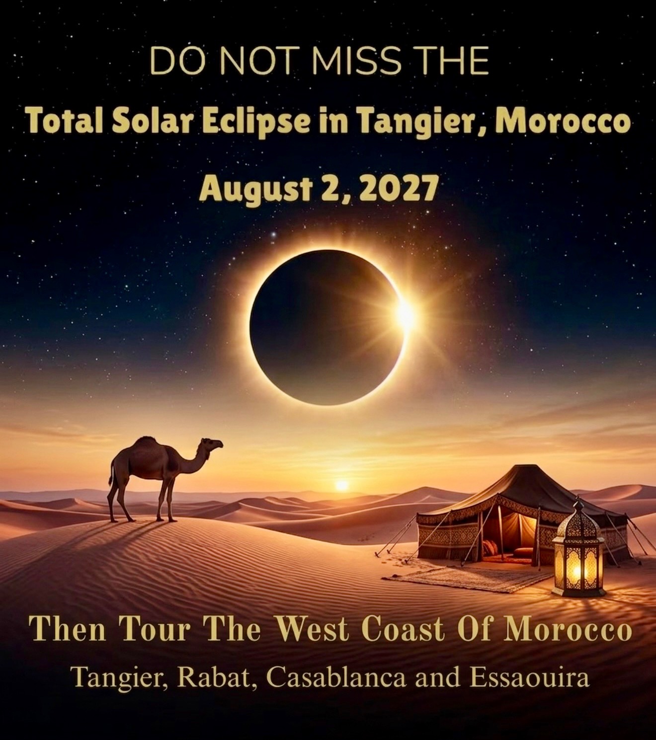 Golden sand dunes of Merzouga Sahara Desert Morocco travel experience